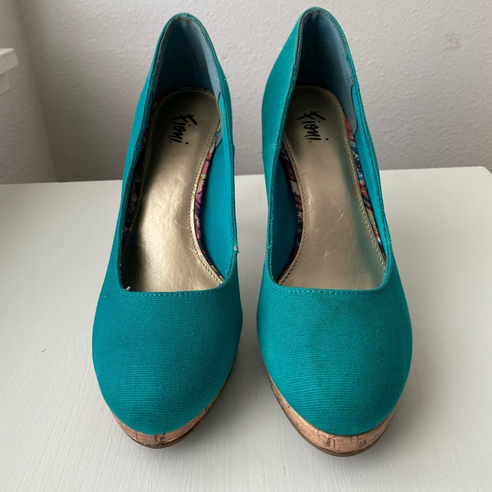 Teal Fioni Heels